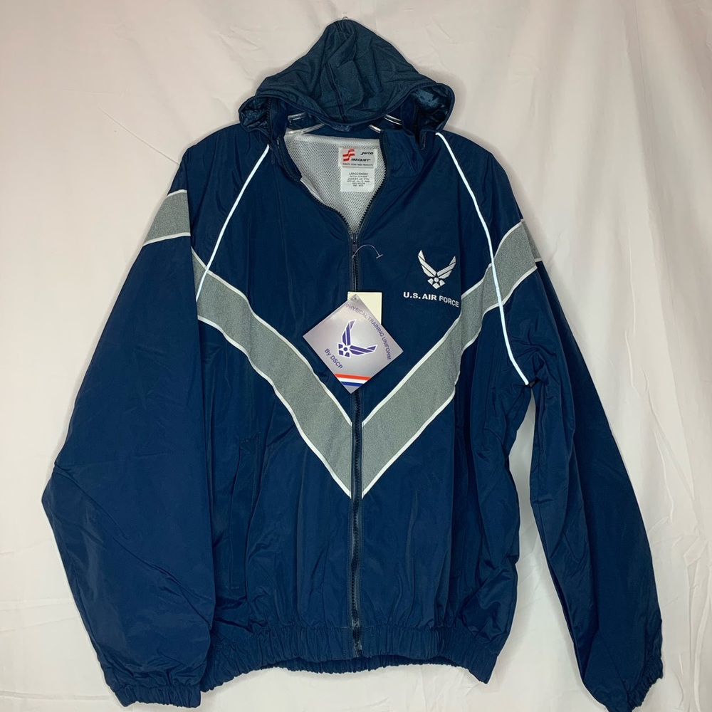 U.S. Air Force PTU hooded wind/rain resistant jacket size Large/Short